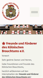 Mobile Screenshot of koelnisches-brauchtum.de